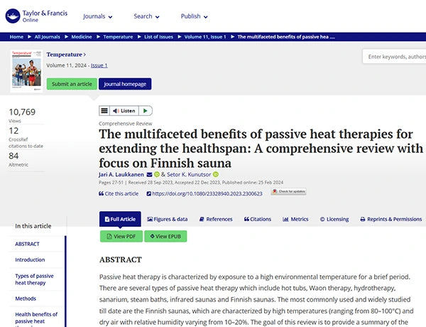Passive Heat—Including Infrared Sauna—Boosts Cardio & Metabolic Health