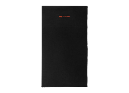 SAUNNY blanket insert laid flat, showing the full length and black cotton surface.