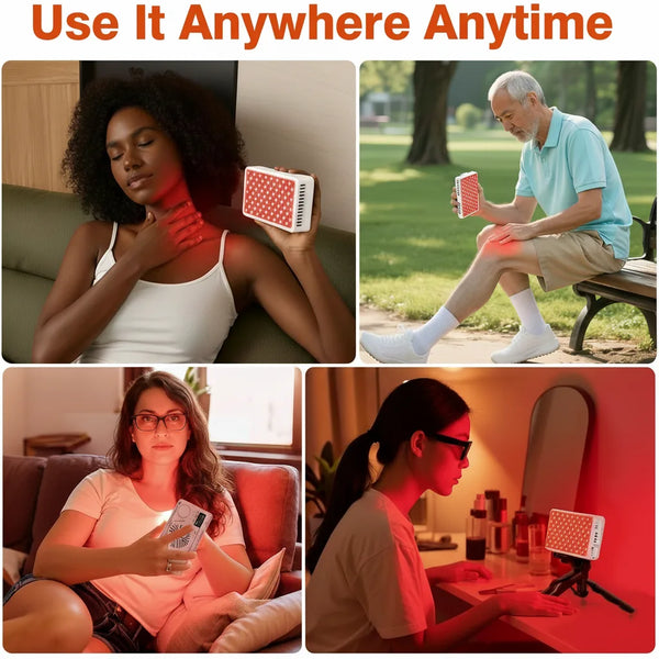 Portable Red Light Therapy Panel 660/850nm, 144 LEDs | Saunny®